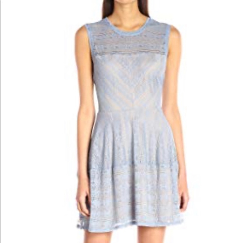 BCBG Maxazria Cassandra Lace Dress, Blue, Small